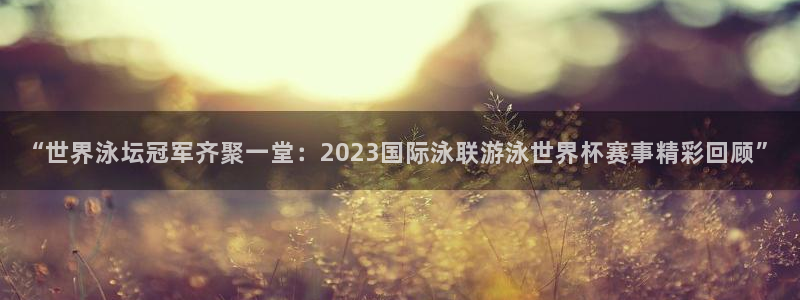 世界杯足球:“世界泳坛冠军齐聚一堂:2023国际泳联游泳世界杯赛事精彩回顾”