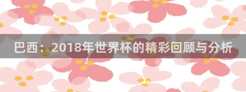 世界杯欧洲预选赛赛程:巴西:2018年世界杯的精彩回顾与分析